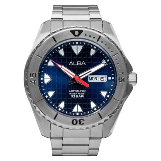 Alba 44.5Mm Active Men's Watch, Analog, Stainless Steel Strap - Silver